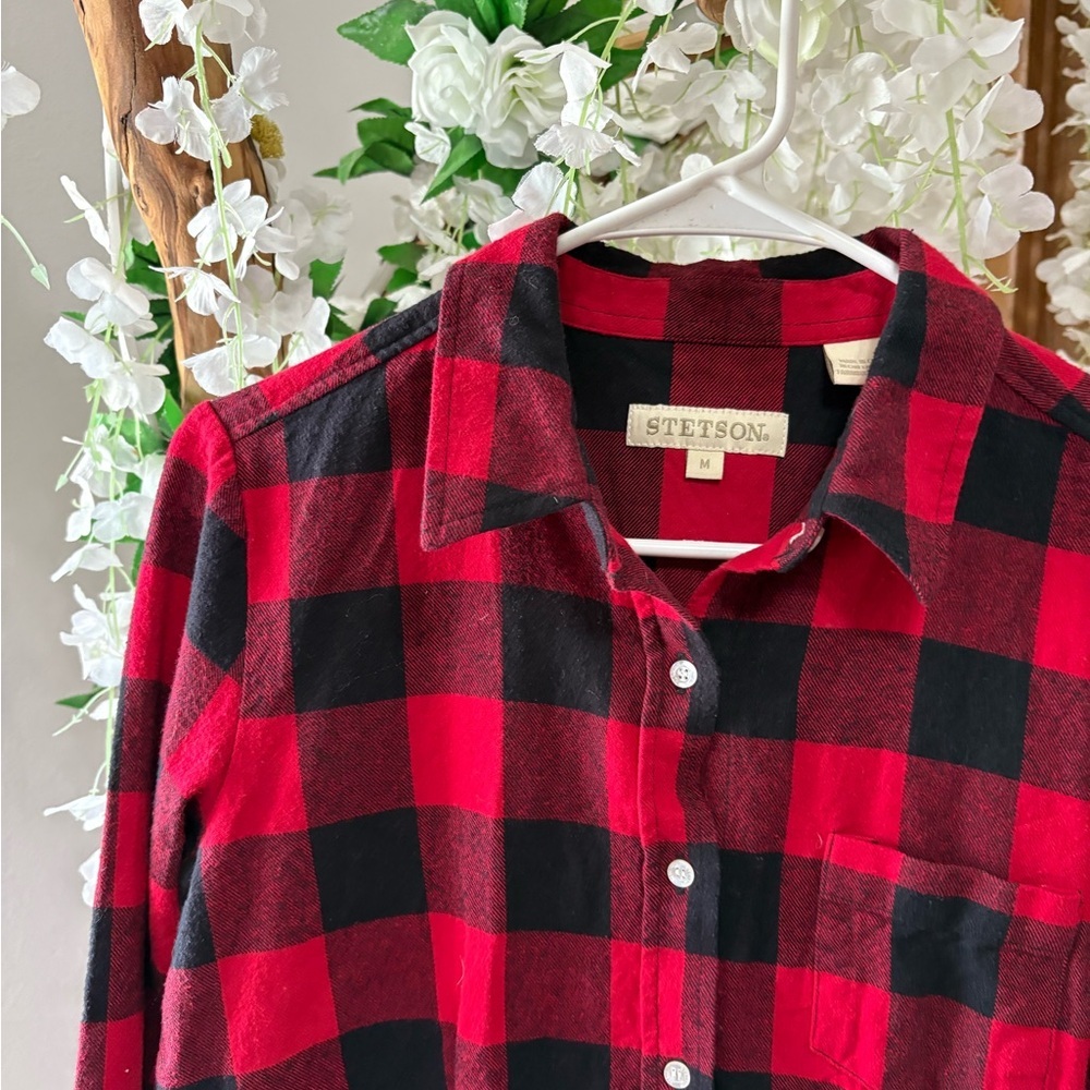 Stetson Red and Black Checkered Shirt 🤠 - Picture 3 of 6